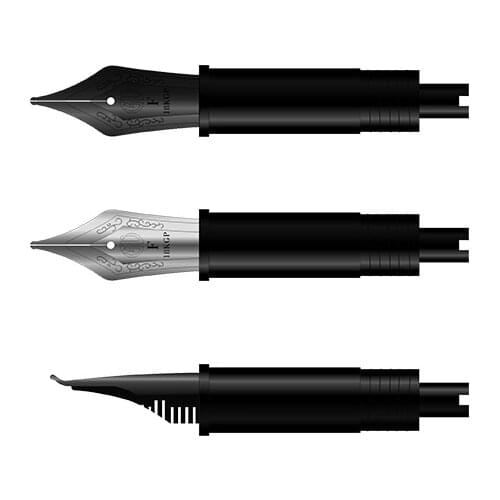 2Pcs Extra Fine/Fine/Curved Tip Iridium Nibs for HD 1850/5019/6013/525/517s/1837s Fountain Pen Art Pens 0.4mm 0.5mm 0.6mm 1.0mm