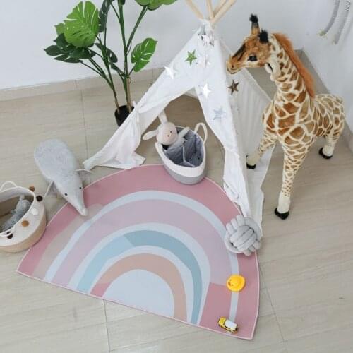 Rainbow Baby Play Mat Kids Crawling Blanket Floor Rug Children Tents Carpet Bedroom Decoration Photo Props