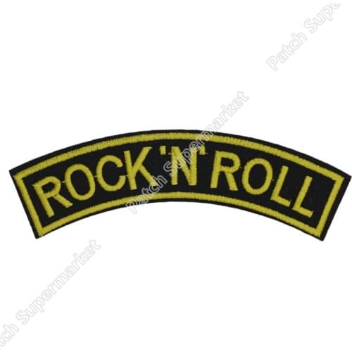 Rock n Roll retro slogan rockabilly music cool biker vest rock punk applique iron-on sew-on patch Custom Patch Badge