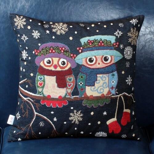 Cartoon Cotton Linen Pillow with Inner Removable and Washable Ethnic Cushion Office Sofa Bed Home Decor Backrest Throw Pillows