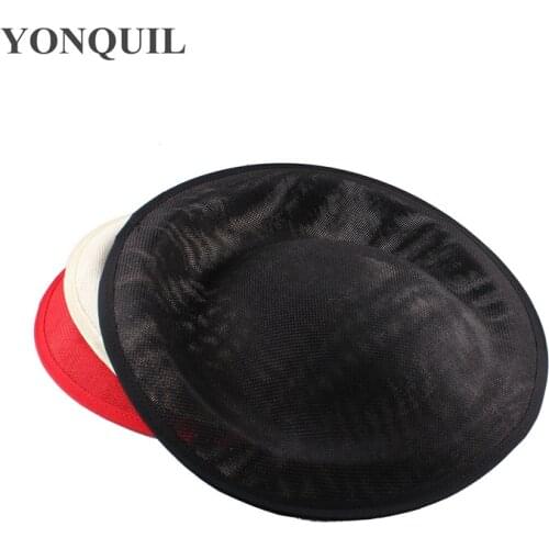 Ivory Craft Hats 30cm Imitation Sinamay Base Headwear Cocktail Hat Fascinator Wedding DIY Hair Accessories Occasion Headpiece