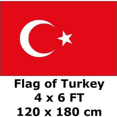 Turkey Turk Flag 120 x 180 cm 100D Polyester Large Big Flag of Turkey National Flag Country Banner