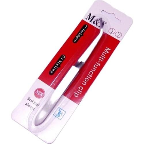 1pc Nail Art Stainless Steel Cross Action Shaping Tweezers 14.6cm Multifunctional Shaped Clip Manicure Nipper Nails Pinch Tools