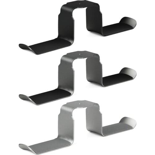 1 Pc Universal Headphone Hanger Aluminum Alloy Tape Under Desk Dual Headset Mount Holder Storage Stand Rack