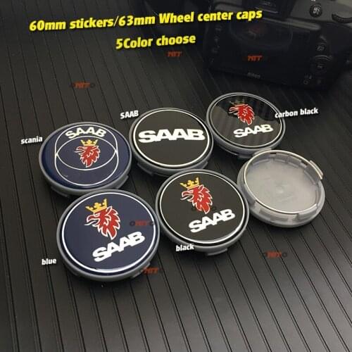 20x For 9-3 9-5 93 95 BJ SCS car styling Car emblem Logo Badge Wheel hub Stickers Rim wheel caps 63mm auto cap