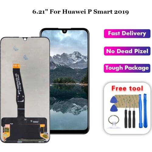 6.21 inch For Huawei P Smart 2019 POT-LX1 L21 LX3 LCD Display Touch Screen Digitizer Assembly Frame Free Tools