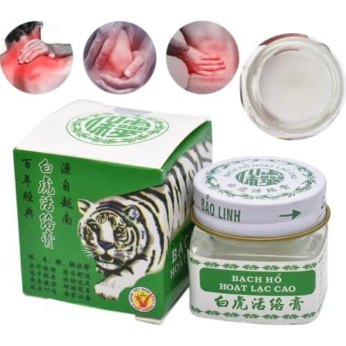 6bottle/lot White Tiger Balm Cream for Headache Toothache Stomachache Pain Relief Balm Dizziness Essential Balm Oil 20g Paste