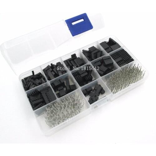 620pcs Dupont Connector 2.54mm, Dupont Cable Jumper Wire Pin Header Housing Kit, Male Crimp Pins+Female Pin Terminal Connector