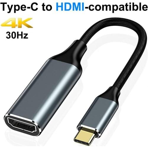 USB-C HDMIs Adapter Video Cables USB-C Type C To HDMI-compatible HD TV Adapter USB 3.1 4K Converter For PC Tablet Mobile Phone