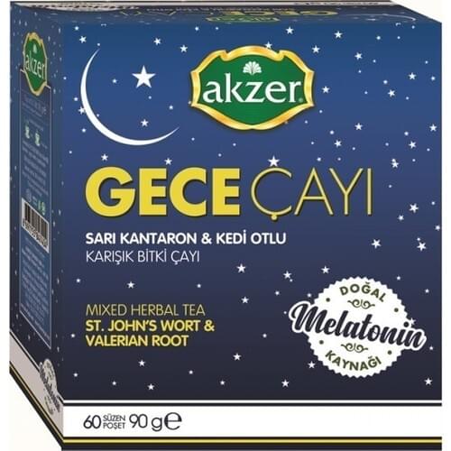 Akzer Night Tea 60 Filtering Bags FREE SHİPPİNG
