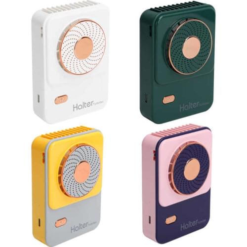 Bladeless Electric Fan 3 Gear Adjustable Electric Fan Handheld Hanging Neck Fan USB Charging for Outdoors Air Conditioning