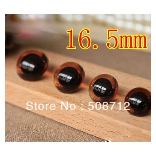Free shipping!!!!16.5mm 100pairs brown color DIY toy-Safety Eyes/ Plastic Sew-On EYES