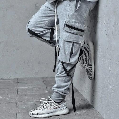 Spring Autumn cargo pants men Multi-pocket casual sweatpants for men jogging Streetwear Hip hop trousers men