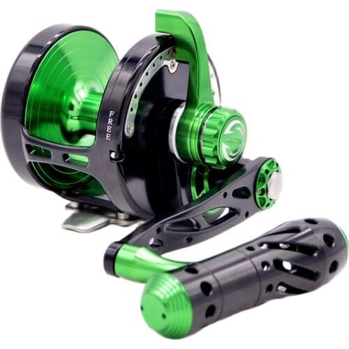 CAMEKOON High Speed Gear Ratio 5.3:1 T-Type Right/Left Handed Max Drag 40KG Big Game Fishing Reel