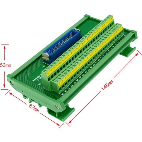 FX-50HD/Z Fanuc module 50Pin terminal blocks to MR-50RMD2+ Straight Through hole type male connector with locking block for PCBs