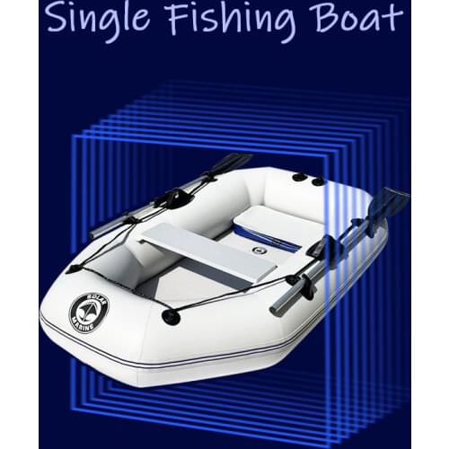 Single Person 1.75 M PVC Inflatable Fishing Boat Rowing Kayak With Free Accessories Canoe For Outdoor Water Entertainment