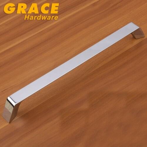Hardware Chrome Wardrobe Furniture Handle Cabinet Drawer Door Handle Knobs Modern(C.C:256mm,L:272mm)