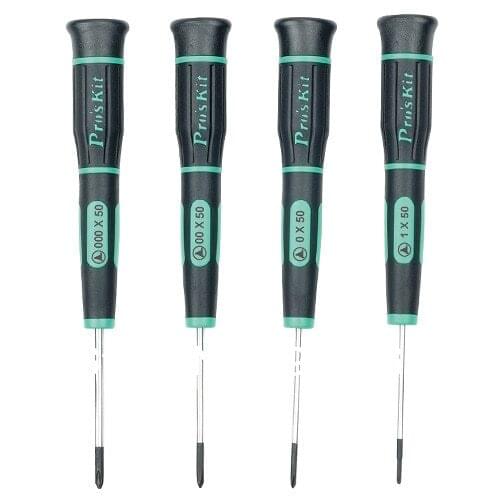Original Proskit SD-081G 4Pcs TRI-wing Precision Screwdriver Set, (1set), Ideal for video