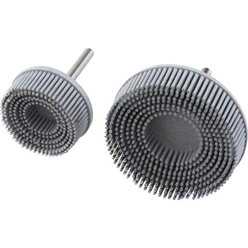 Polishing Wheels Grit 50 80 120 Radial Bristle Disc 2 3 Inch Emery Rubber Abrasive Brush 1/4" 6.35mm Accessories