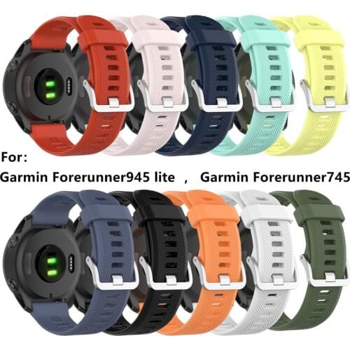 100pcs Band For Garmin Forerunner 745 Soft Silicone Smart Watch Sport Replacement Belt Wrist Strap For Forerunner 945 lite