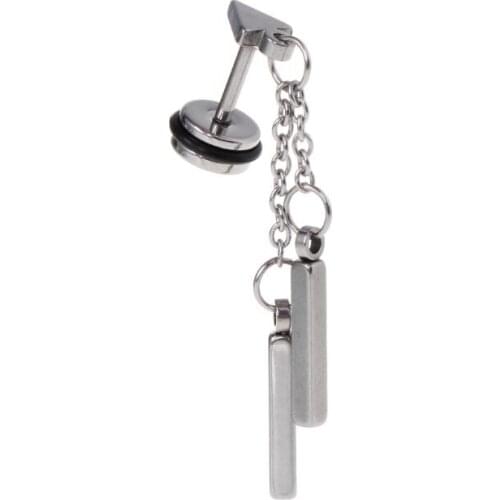 1pc New Hot Sale Punk Earrings Fashion Female Male Men Jewelry Ear Stud Charms Brincos Gifts Stick Long Drop Chain Dangle Tassel