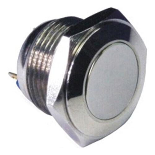 TY1608 16mm Flat Round Head Button IB16A-P10Y Momentary Pin Terminal IP67 Waterproof Switch