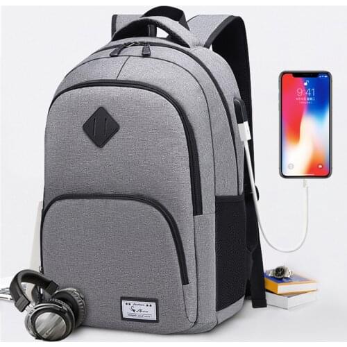 Waterproof Backpacks Unisex Fashion Large Laptop USB Computer Bags Trendy Leisure Travel College and Middle School Student Bag