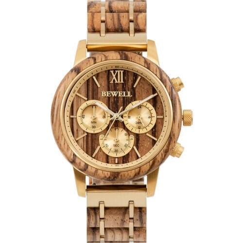 New arrival stainless steel and wood watches Japan movement