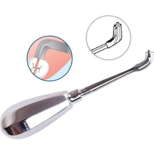 Dental Crown Spreader Drill Dental Restoration Forcep Metal Handle Non-Slip Dental Root Elevator Cross Broken Crown Remover