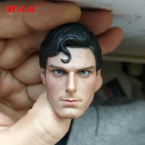 1/6 Male Head Carved Model Christopher Reeve Sculpt Action Figure Head Model Fit 12" Action Figure Body