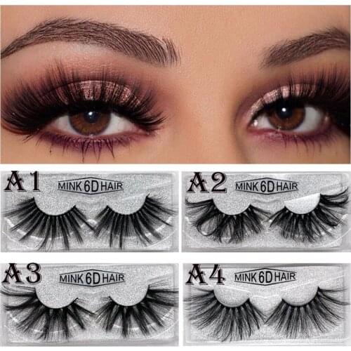 1 Pairs 3D Mink Eyelashes Fluffy Dramatic Eyelashes Makeup Wispy Mink Lashes Natural Long Dramatic Volume Eyelashes Extension