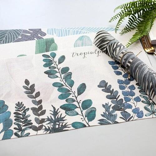 1Pcs PVC Placemats Non-Slip Insulation Heat Resistant Bowls Tableware Mat Coaster Home Decoration Dinning Table Pad 30x45cm