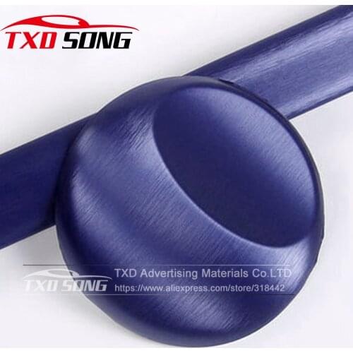 10/20/30/40/50/60x152CM Blue Metallic Brushed Aluminum Vinyl car Wrap Film car sticker auto foil decoration by free shipping