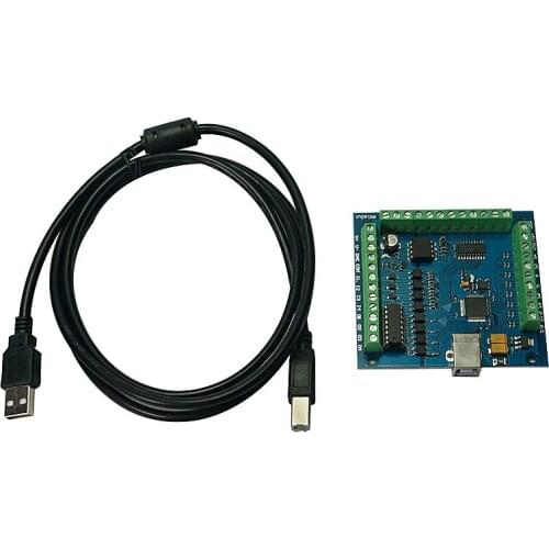 4 Axis MACH3 USB 12-24V 100KHz Breakout Board Smooth Motion CNC Controller Card