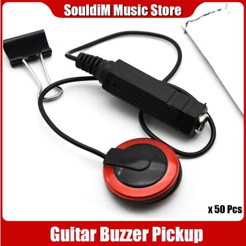 50pcs Professional 6.35mm Piezo Transducer Contact Mic Pickup Copper Pickup for Guitar Violin Ukulele Banjo String Instrument