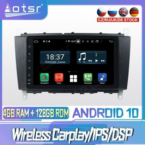 Android 10 PX6 128G For BENZ W203 W467 CLC 2004 2011 DVD GPS Navigation Auto Radio Stereo Video Multimedia Player HeadUnit 2din