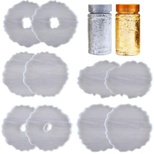 Large Irregular Wave Round Coaster Mold Cup Mat Silicone Resin Mold Epoxy Resin Cement Casting Jewelry Making Art Tools