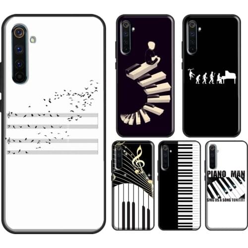 Piano Keys Music Phone Case For Realme 7 Pro 8 Pro 6 Pro Q3 GT C3 C21 Cover For OnePlus 9 Pro 7 8 T 9R Nord