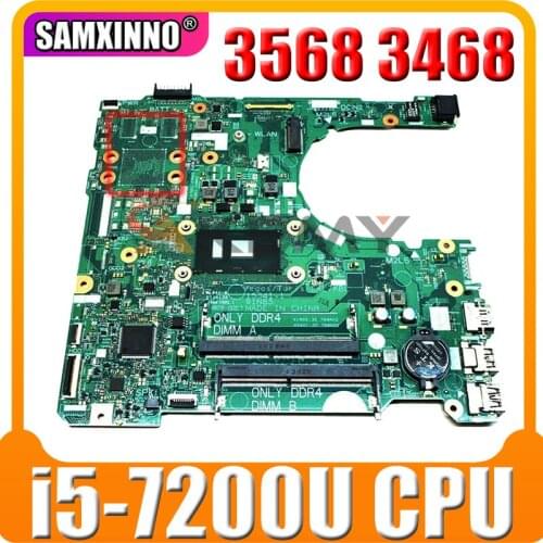 FOR Dell 3568 3468 Laptop Motherboard CN-02HKXD 02HKXD 2HKXD With SR2ZU i5-7200u DDR4 15341-1 100% fully tested