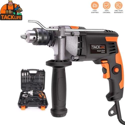 TACKLIFE PID03B Hammer Drill 7.5A 3000 RPM Impact Drill With 15 Drill Bit Set Electric Screwdriver Power Tools Electric Tools
