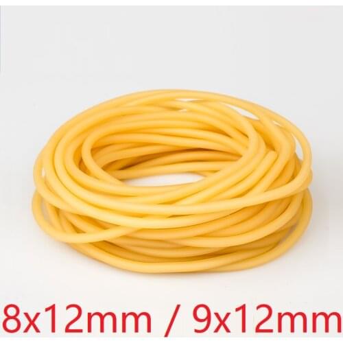 ID 8mm 9mm x 12mm OD Nature Latex Rubber Hose Flexible Pipe High Resilient Elastic Surgical Medical Tube Soft Slingshot Catapult
