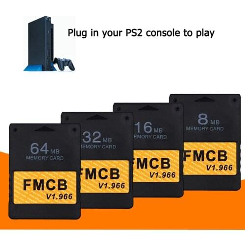 8/16/32/64MB Free McBoot v1.966 Memory Card Save Extended Card Module for Sony PS2 FMCB Playstation Game Data Stick