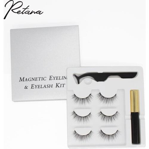 Magnetic eyelash eyeliner eyelash curler 5 magnet natural long magnetic false eyelash ribbon magnetic eyeliner can be reused