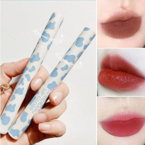 Matte Velvet Lip Glaze with 6 Colors Optional Long Lasting Non-Stick Cup Portable Waterproof Best Gift for Girls Women
