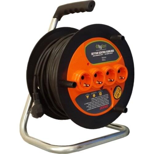 Bylion Mobile Reel Extension Cable 3 * 2.5Mm² 40 Meters Suitable for Long and Short Distances in Open and Closed Areas