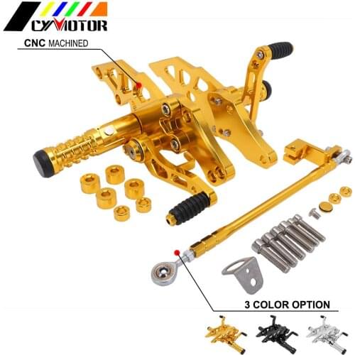 Motorcycle CNC Adjustable Foot Pegs Pedals Rest Rearset Footpegs For Yamaha YZF R15 V3 R 15 V 3 YZF-R15 2017 2018 2019 17 18 19