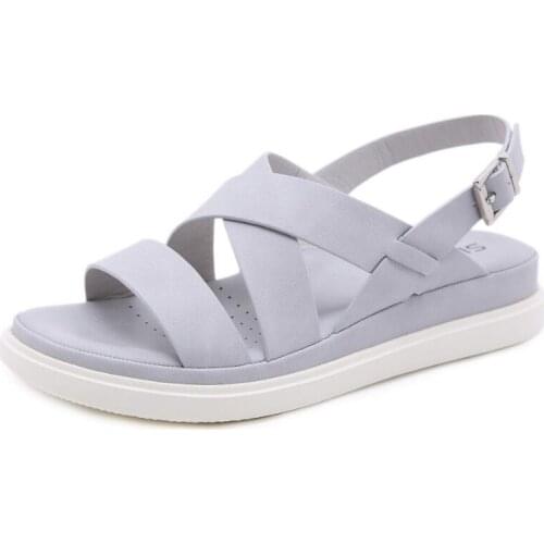 New Women Sandals Sport style Wedge Sandals Buckle Casual Simplicity Women Shoes Female Ladies Platform Sandalias Plus Size q185