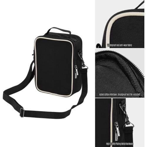 Portable Kalimba Storage Bag Waterproof Fabric Multi-Functional Thumb Piano Case Bag with Strap Brown for 10/17 Keys Kalimbas