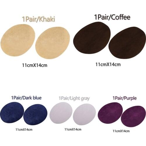 Simple Oval Embroidery Patch Heat Transfers Iron On Sew Repair Clothes Elbow Knee Patches Stickers Decorative Appliques Clothing