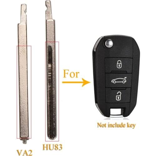 Kutery #99 #122 10X Replacement Remote Car Smart Key Keyless Emergency Insert Uncut Blade Blank For Peugeot 508 For Citroen C4L